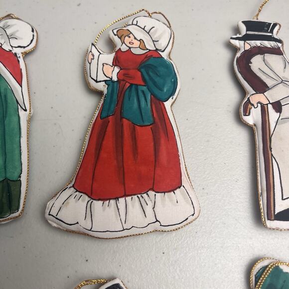 Dickens A Christmas Carol Character Ornaments Set Of 6 Vintage Holiday Decor - Picture 7 of 12